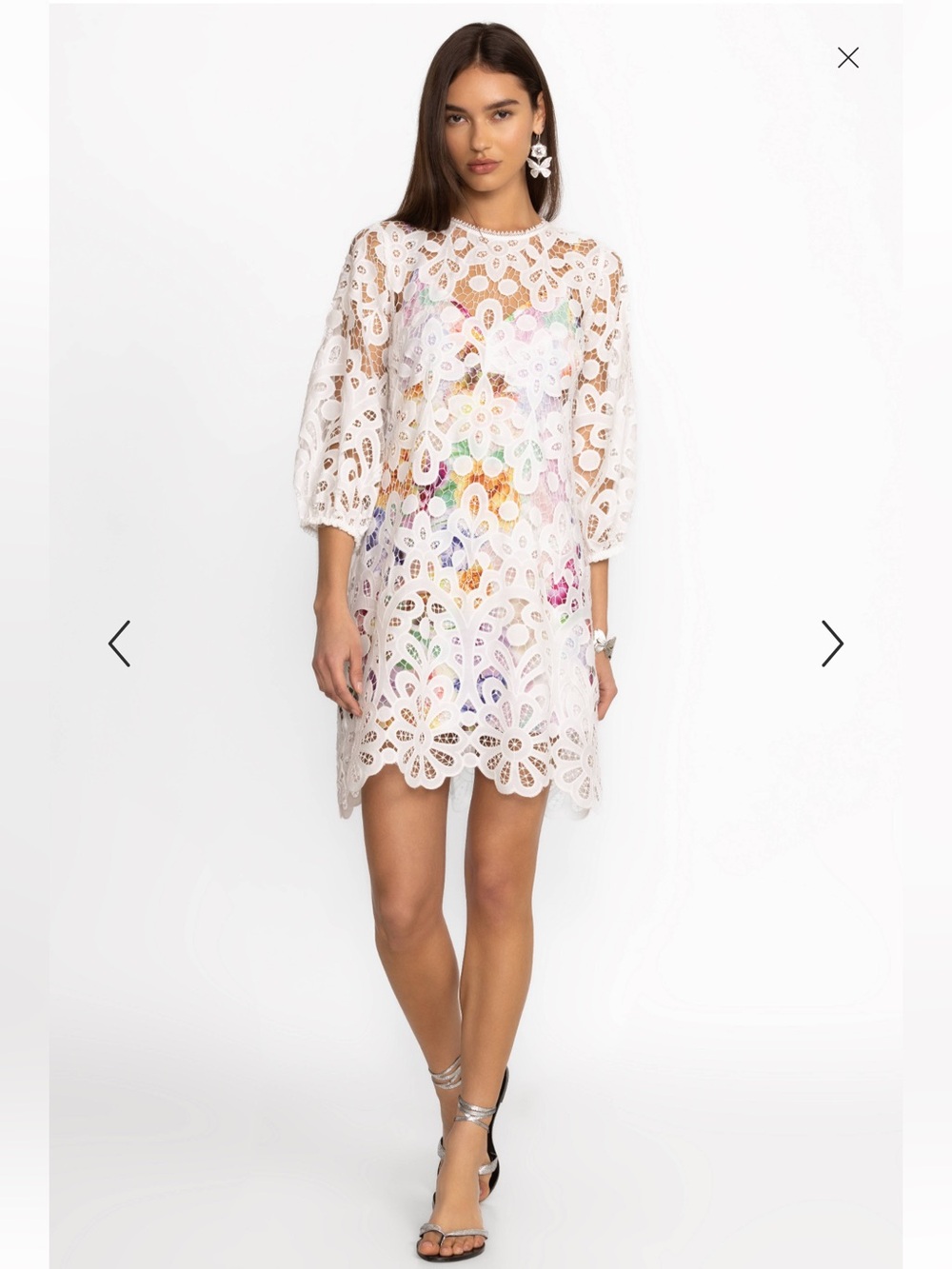 Johnny was Lisetta lace mini dress with floral slip - Picture 2 of 11